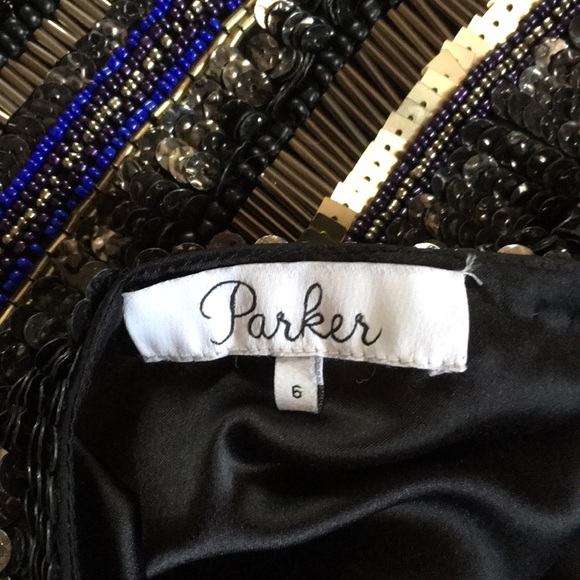 PARKER Black Label All-Over Beaded Mini Skirt Sz 6 - Picture 3 of 7